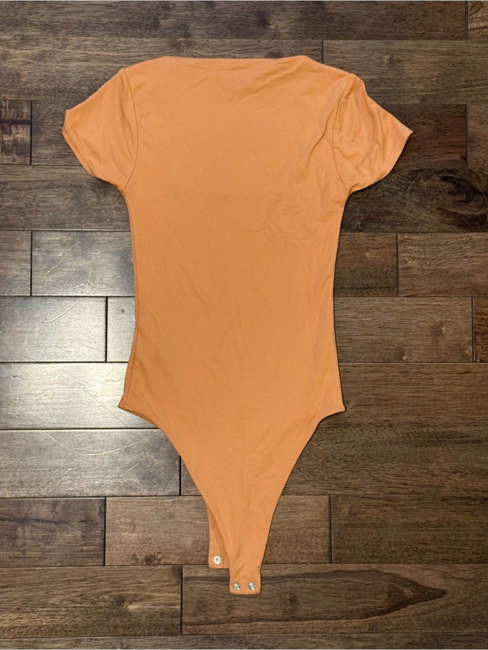 Forever 21 Peach Square Neck Short Sleeve Bodysuit Women’s XS - Picture 3 of 3